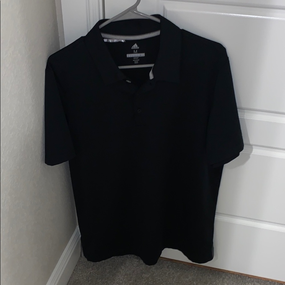 Adidas Black athletic polo